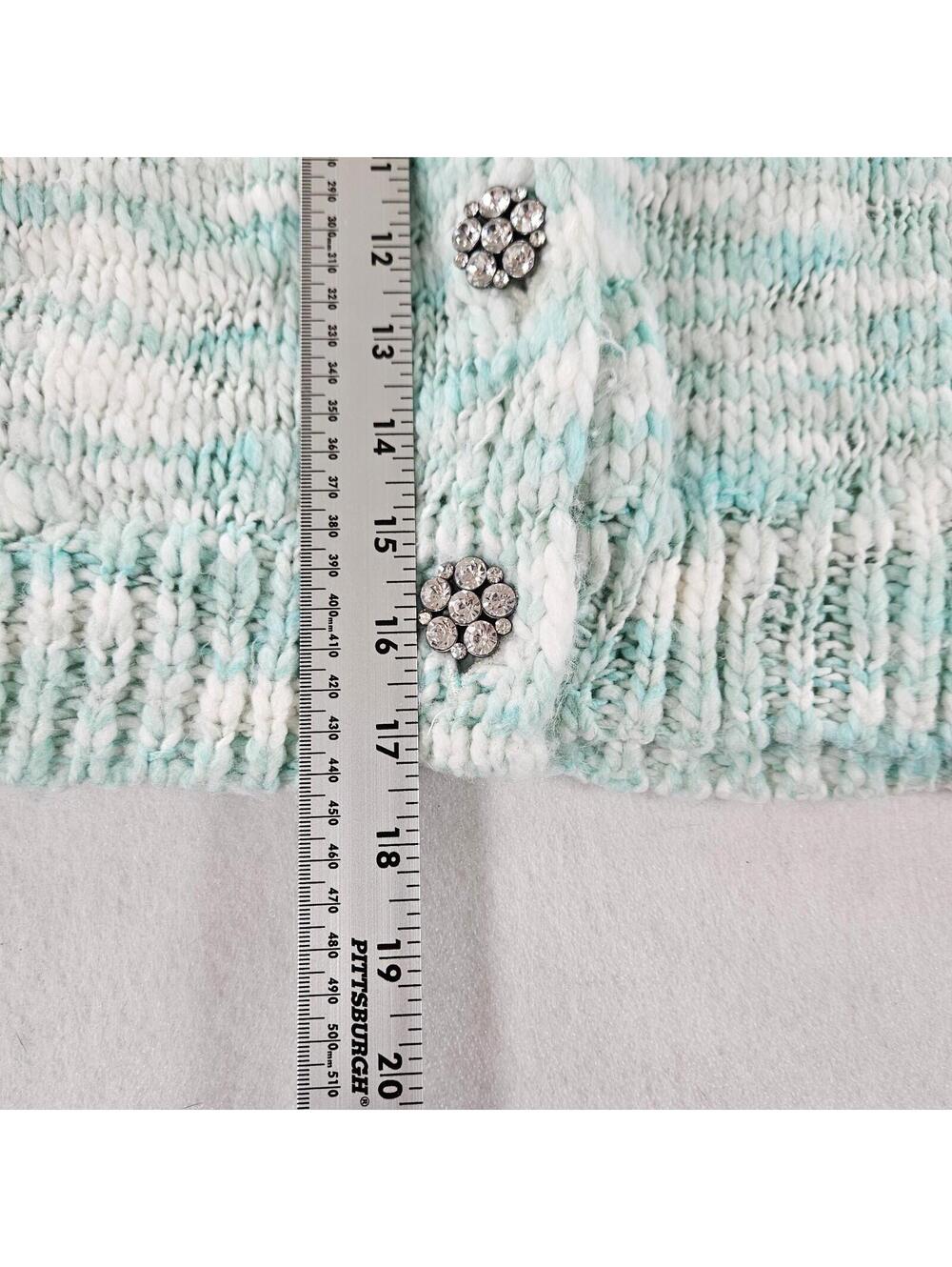 Wild Fable space-dye cropped cardigan featuring rhinestone cluster buttons - Picture 5 of 11
